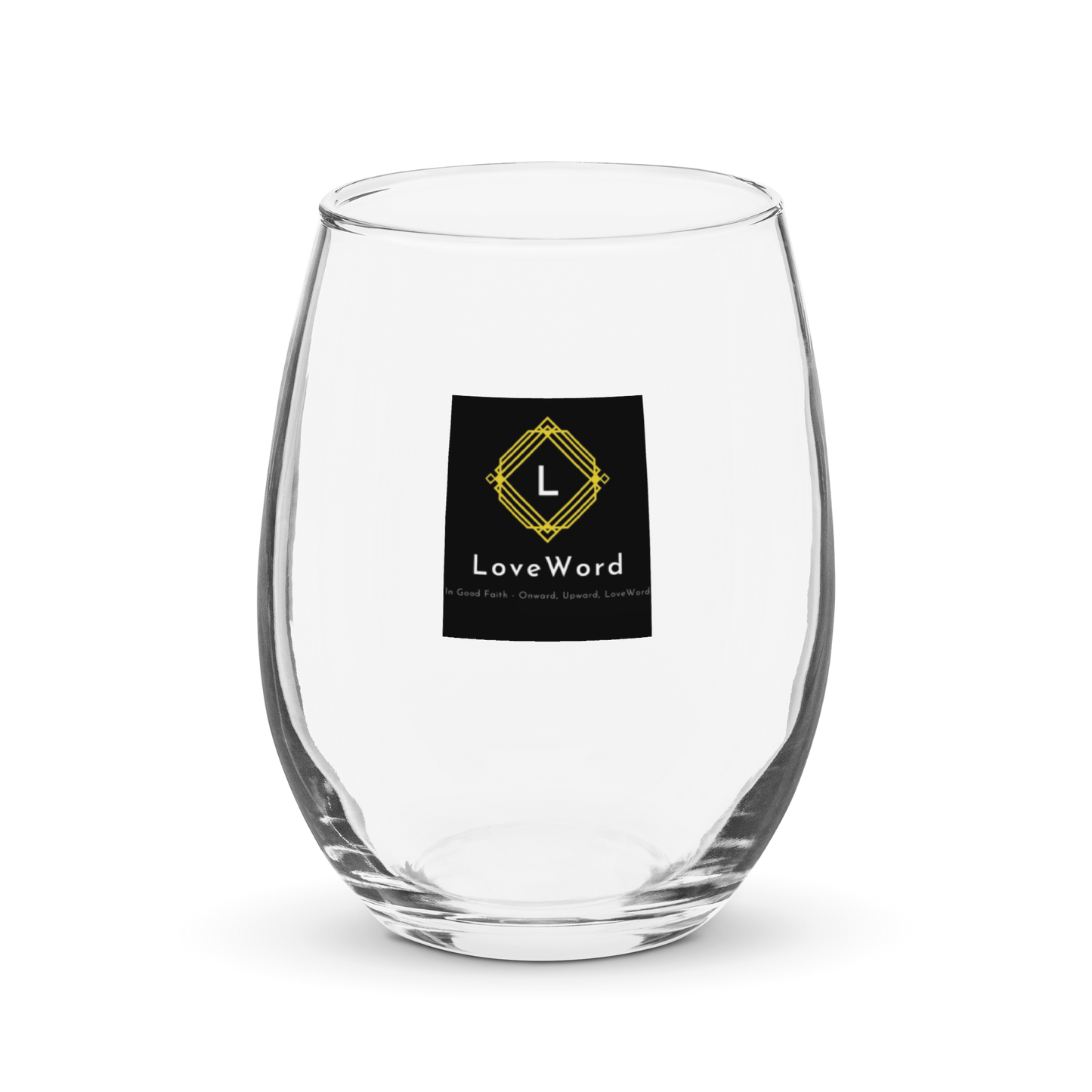 Stemless wine glass