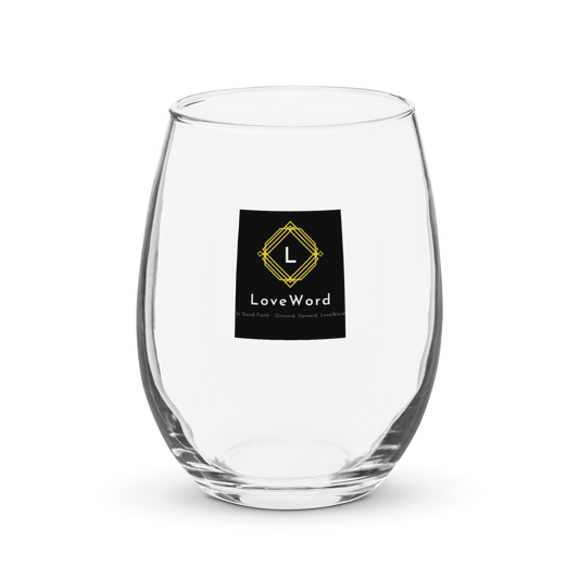 Stemless wine glass