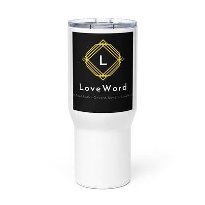 LoveWord logo Travel mug with a handle