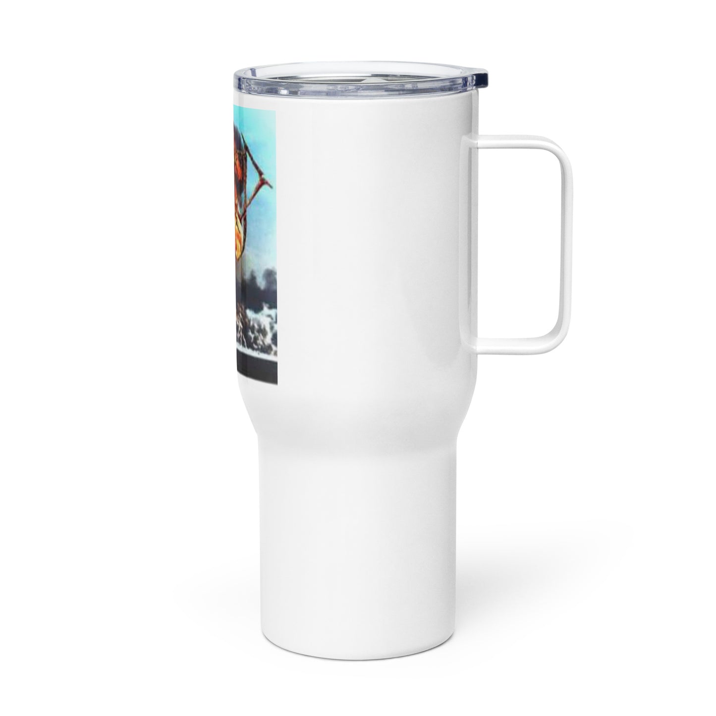 Rock n roll image Travel mug with a handle