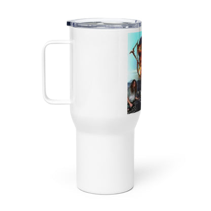 Rock n roll image Travel mug with a handle