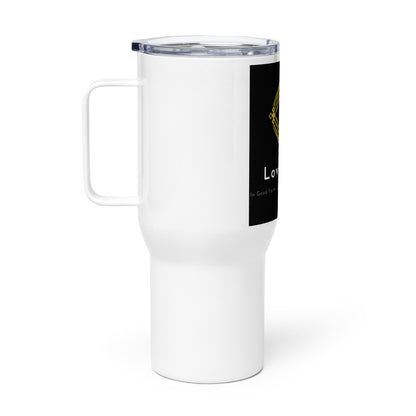 LoveWord logo Travel mug with a handle