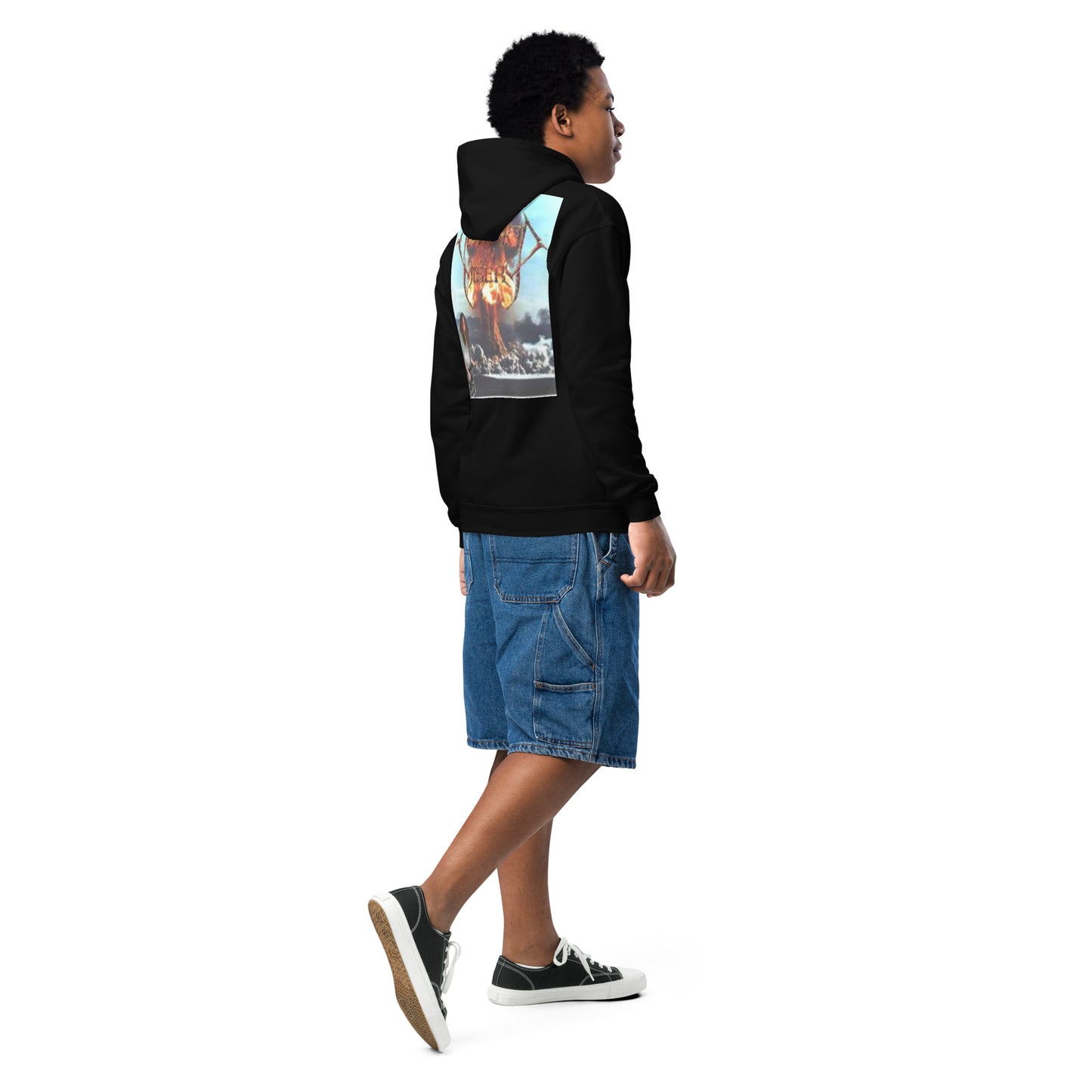 Youth heavy blend hoodie with rock n roll image